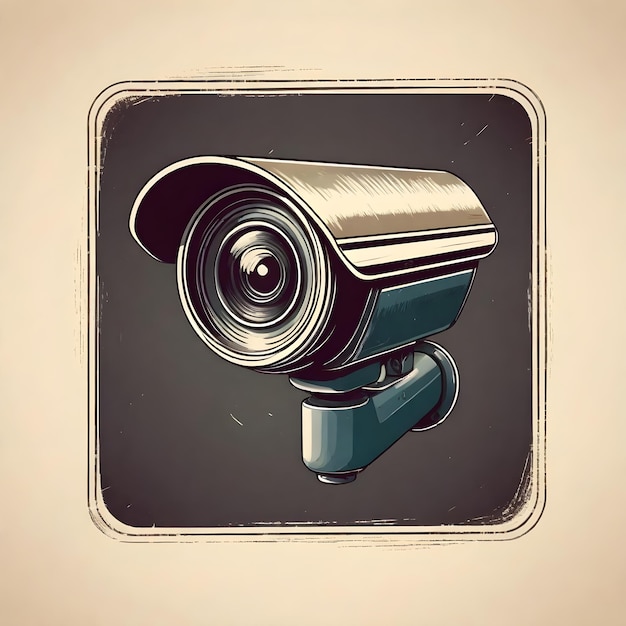 Foto icon vector illustratie van moderne bewakingscamera's
