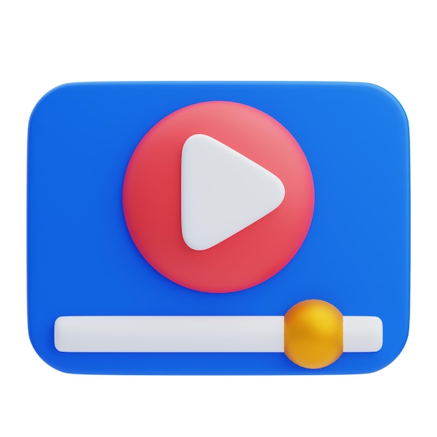 Icon voor 3D-streaming video media player