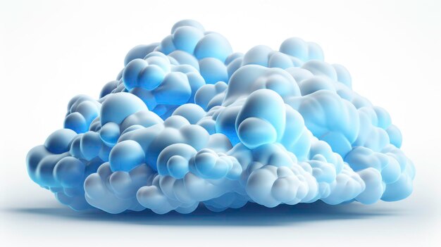 Photo icone serveur cloud png graphique simple couleur bleu et blanc generated ai