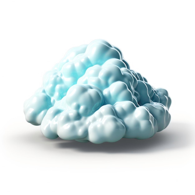 Photo icone serveur cloud png graphique simple couleur bleu et blanc generated ai