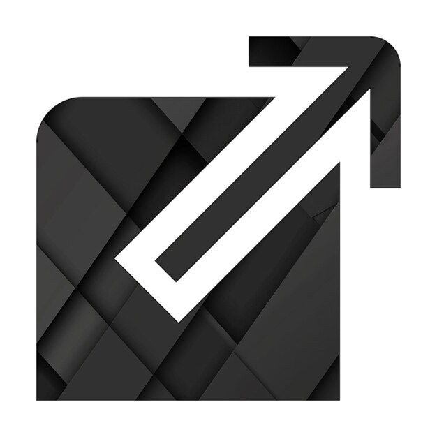 Foto iconen met pijl naar boven vanaf het vierkant zwarte rechthoekige achtergrond