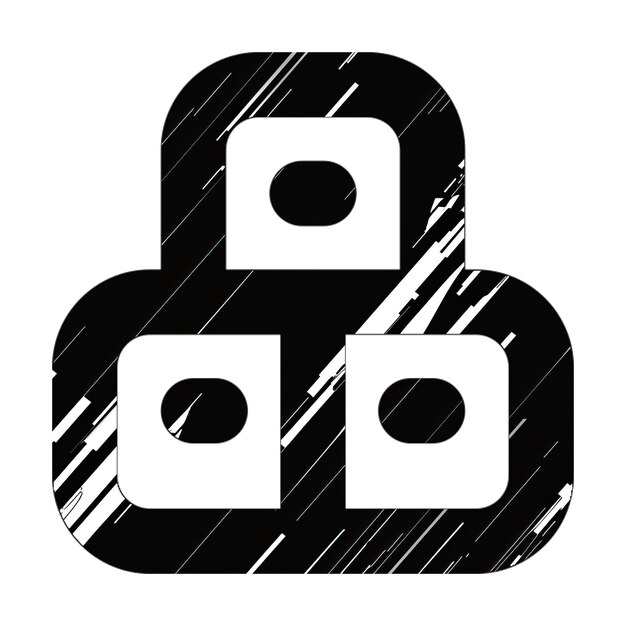 Foto iconen met zwarte en witte diagonale textuur