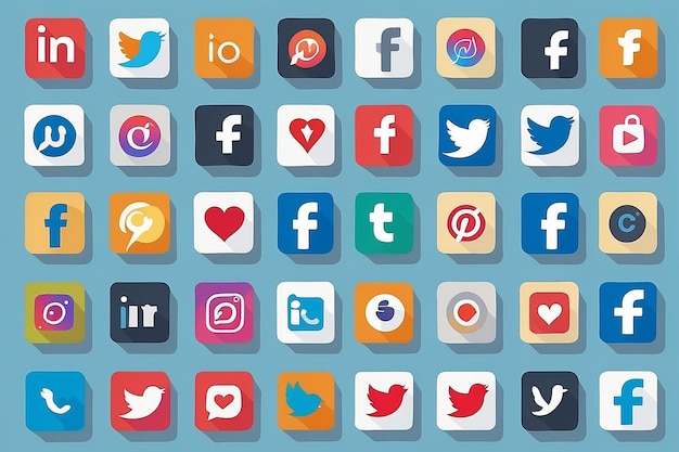 Iconen van sociale media