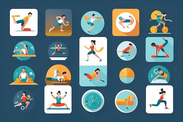 Iconen voor fitness