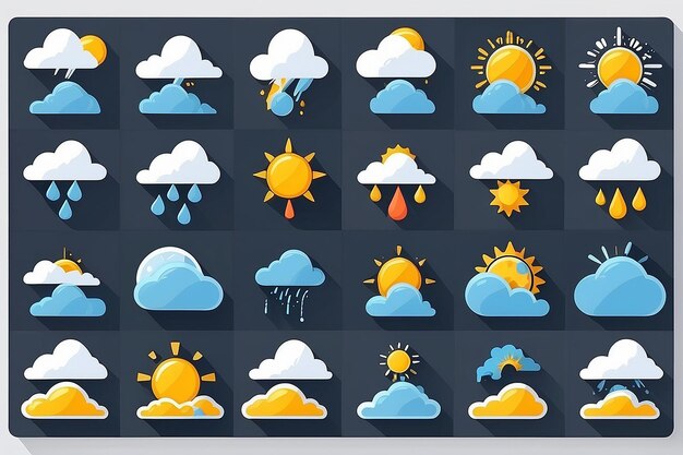 Iconen voor het weer