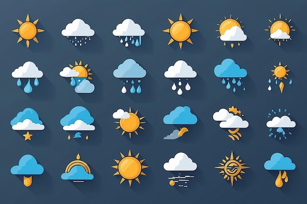 Iconen voor het weer