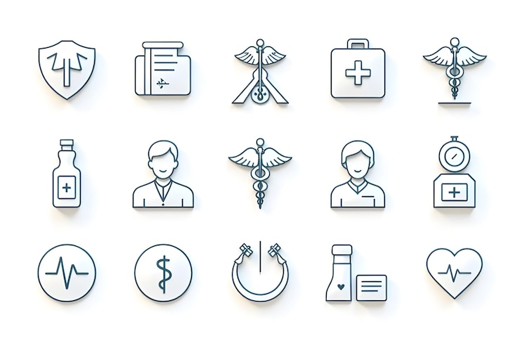 Foto iconen voor medicijnen instellen