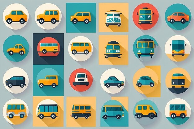 Iconen voor vervoer