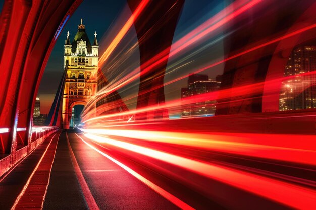 Iconic Bus Crossing Westminster Bridge