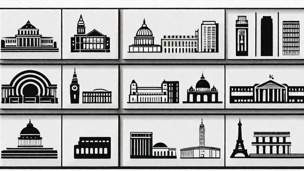 Photo iconic city landmarks