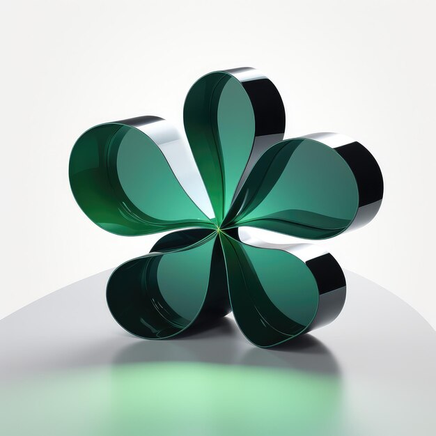 Foto iconico trifoglio a quattro foglie un simbolo della fortuna irlandese e il giorno di san patrizio ai generativa