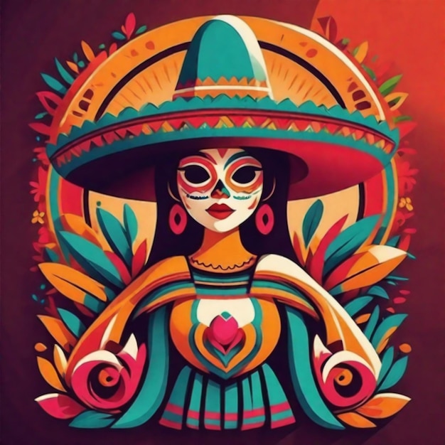 Iconic Mexican Elements and Vibrant Colors