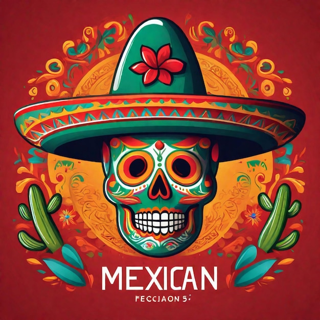 Photo iconic mexican elements and vibrant colors