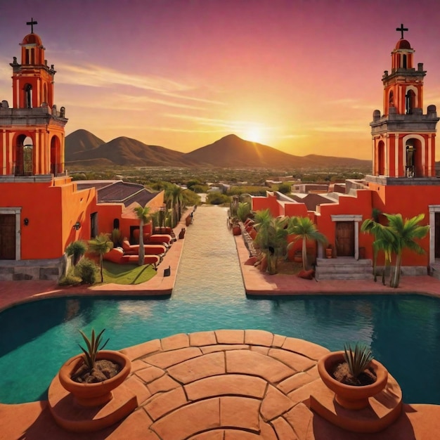 Photo iconic mexican elements and vibrant colors