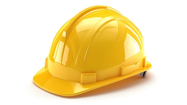 Photo iconic yellow construction helmet symbolizing worker safety and building engineering