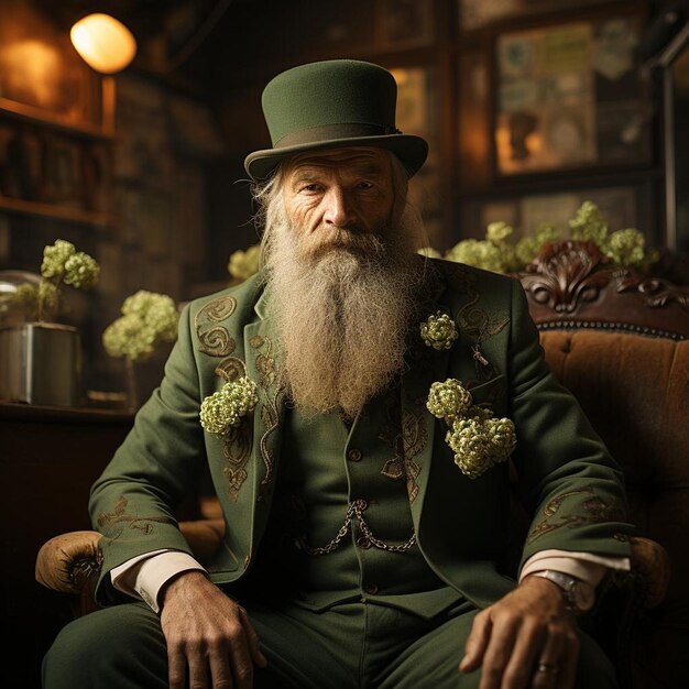 Iconische groene beelden van Ierland St. Patrick's Day