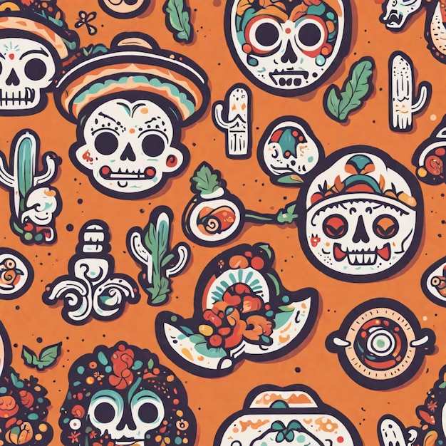 Iconische Mexicaanse elementen en levendige kleuren