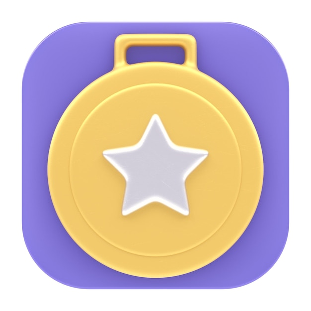 Icono 3D-applicatie van medaille