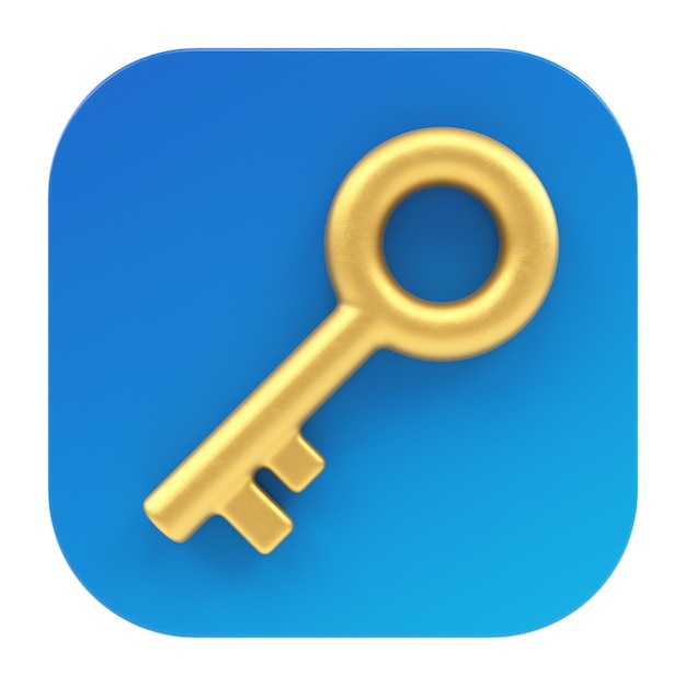 Icono 3d de aplicación de Key