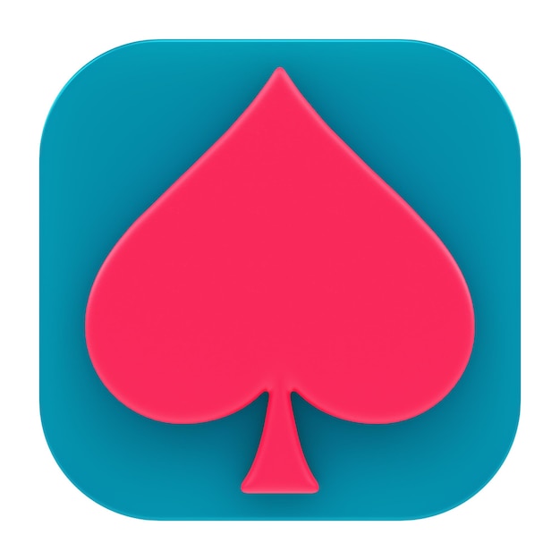 写真 icono 3d de applicación de poker