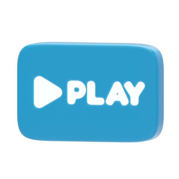 Icono 3D de boton de play