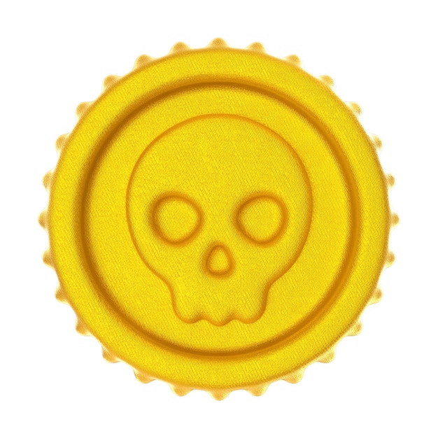 Icono 3D de moneda de piratas