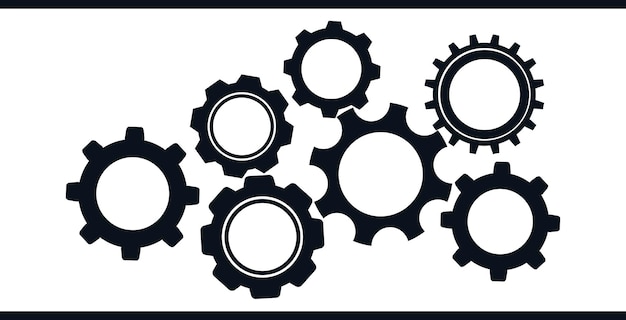 Icons of different types of gears