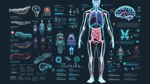 Icons representing human anatomy