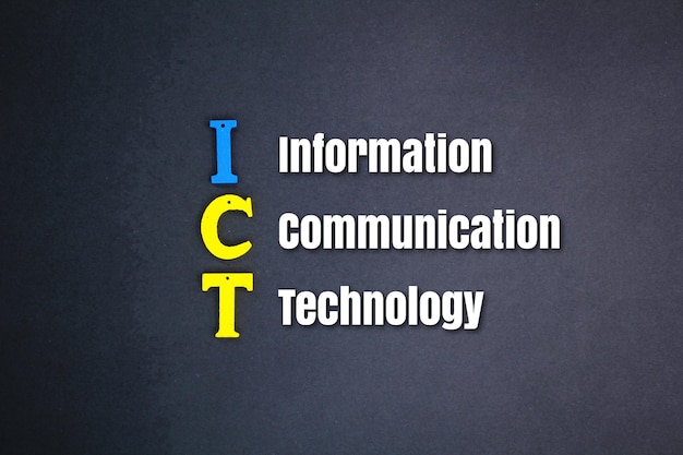ICT-alfabet of het woord Informatie- en communicatietechnologie