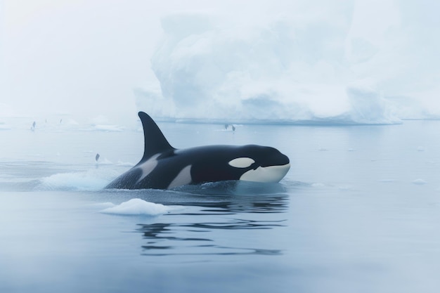 Icy Ballet Orca Whispers in Arctic Waters