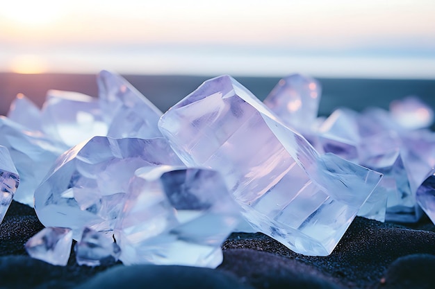 Icy Beach Landscapes Frozen Seascapes