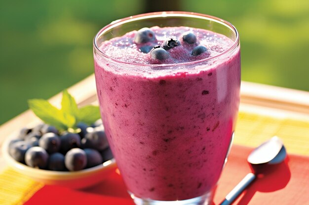 Icy Blueberry Blast Cool and Energizing Beverage