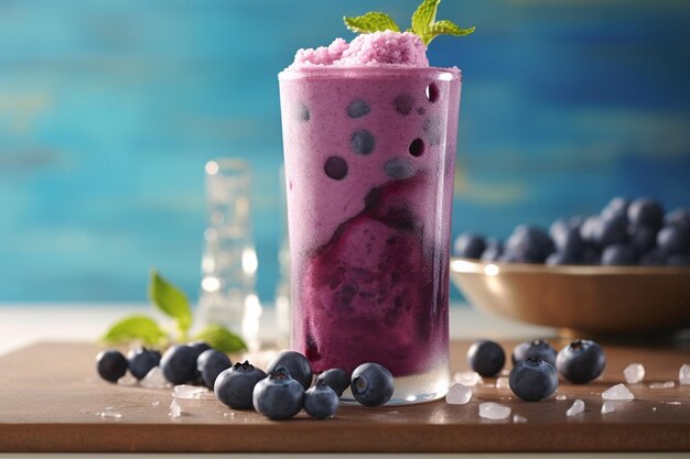 Icy Blueberry Blast Cool and Energizing Beverage