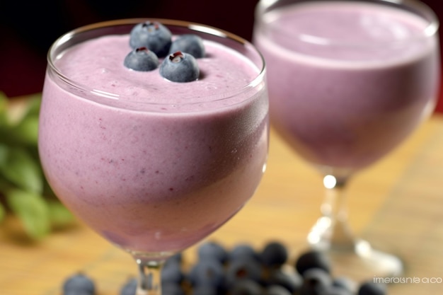 Icy Blueberry Delight Cool and Energizing Beverage