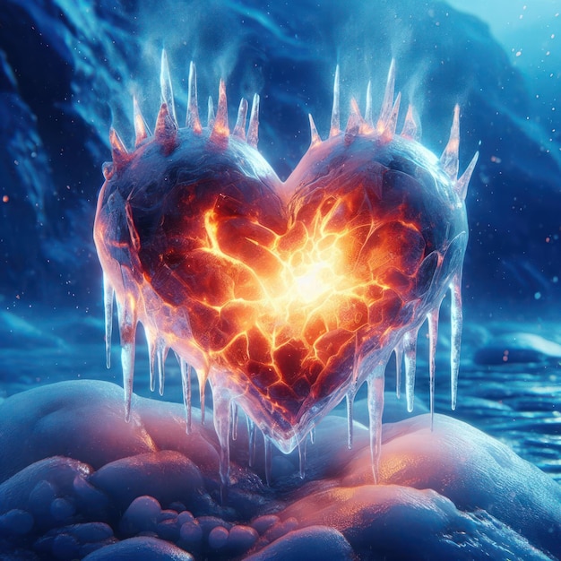 An icy heart that warms you from the inside