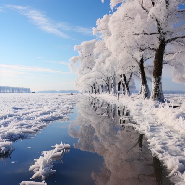 Icy illusions winter landscape photo