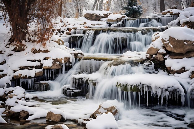 Icy waterfalls