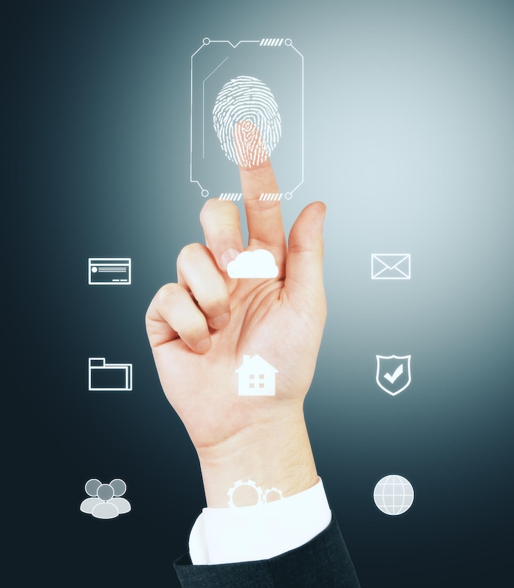 Photo id and data concept