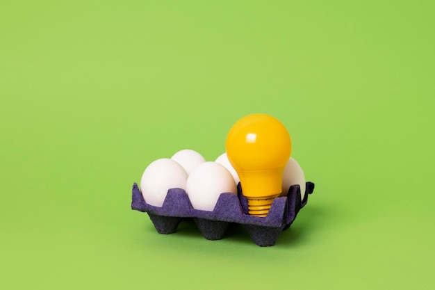 Idea concept with light bulb