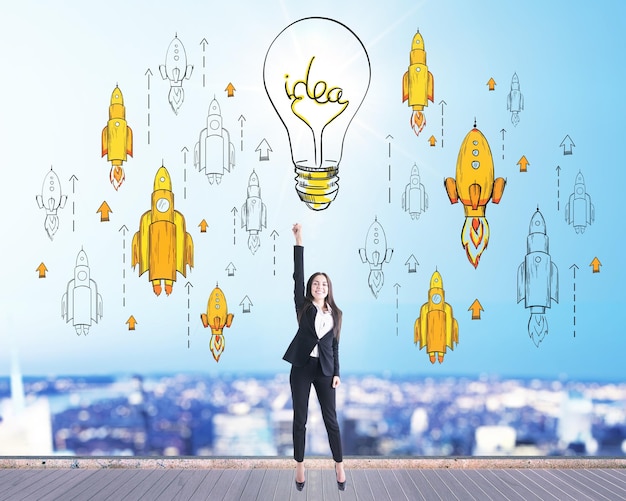 Idea innovation and entrepreneurship concept