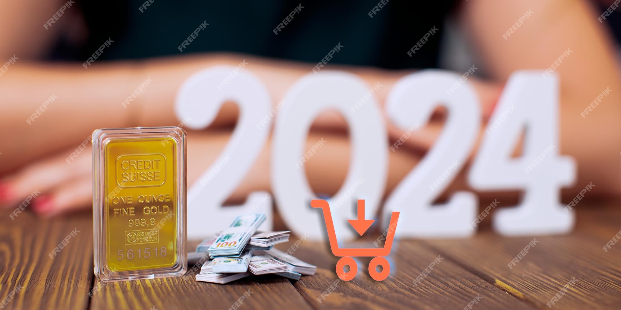 Premium AI Image | The idea of investing money in 2024 girl chooses ...