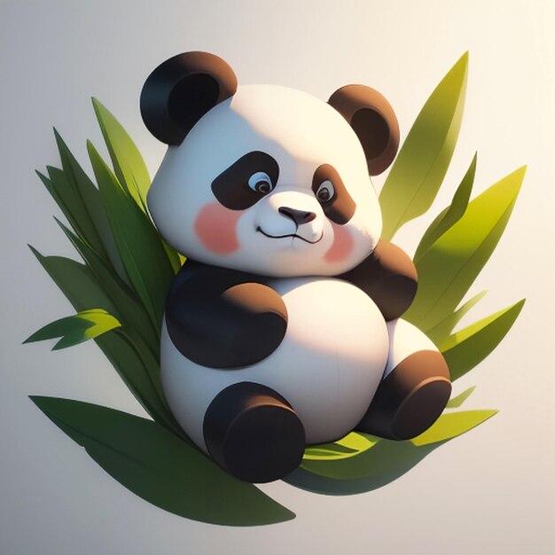 Idea items panda models for game