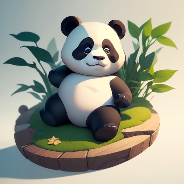 Idea items panda models for game