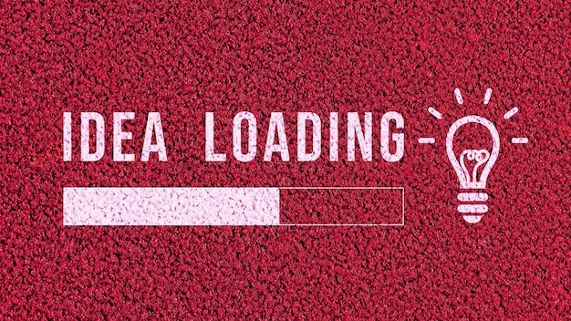 Idea loading concept with hyperspace suitable for business presentation progress bar loading success Creative idea loading concept