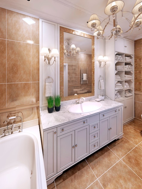 Idea of luxury classic bathroom design.