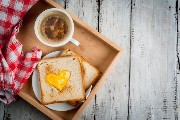 Idea for Valentine's day, romantic breakfast