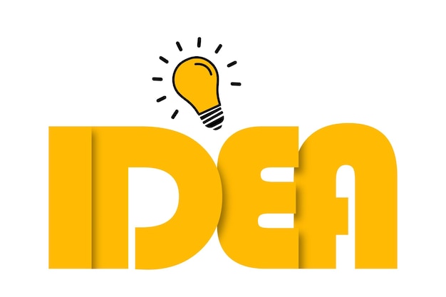 idea word with light bulb creative idea inspiration new idea and innovation concept