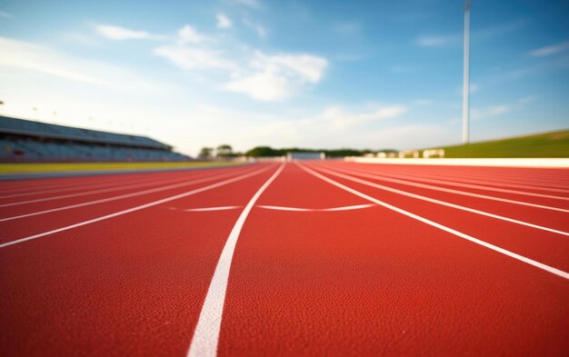 Ideal running surface on a pristine track for dedicated runners