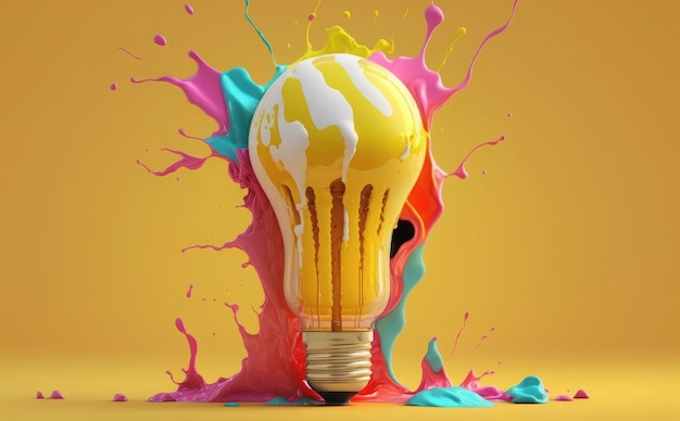 아이디어 번쩍이는 번개 전구 사고 창의성 빛으로 훌륭한 아이디어 개념
