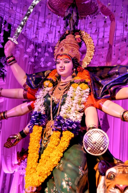 Idol statue of Goddess Maa Durga, Happy Navratri and dussehra